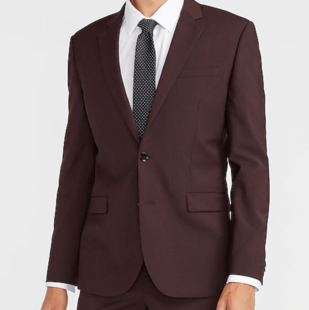 Mens burgandy suit